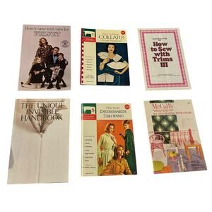 VTG Sewing Booklets Lot (6) Dressmaking Collars Velvet Singer McCall’s Patterns